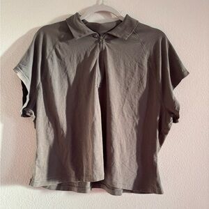 Skims New Vintage Collared T-Shirt in Gray Chalk, size 4X